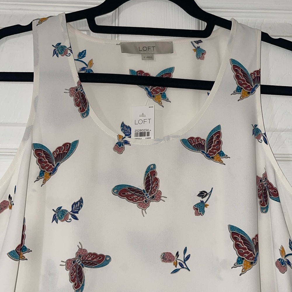 NWT Loft sleeveless floral blouse size small - Picture 4 of 7